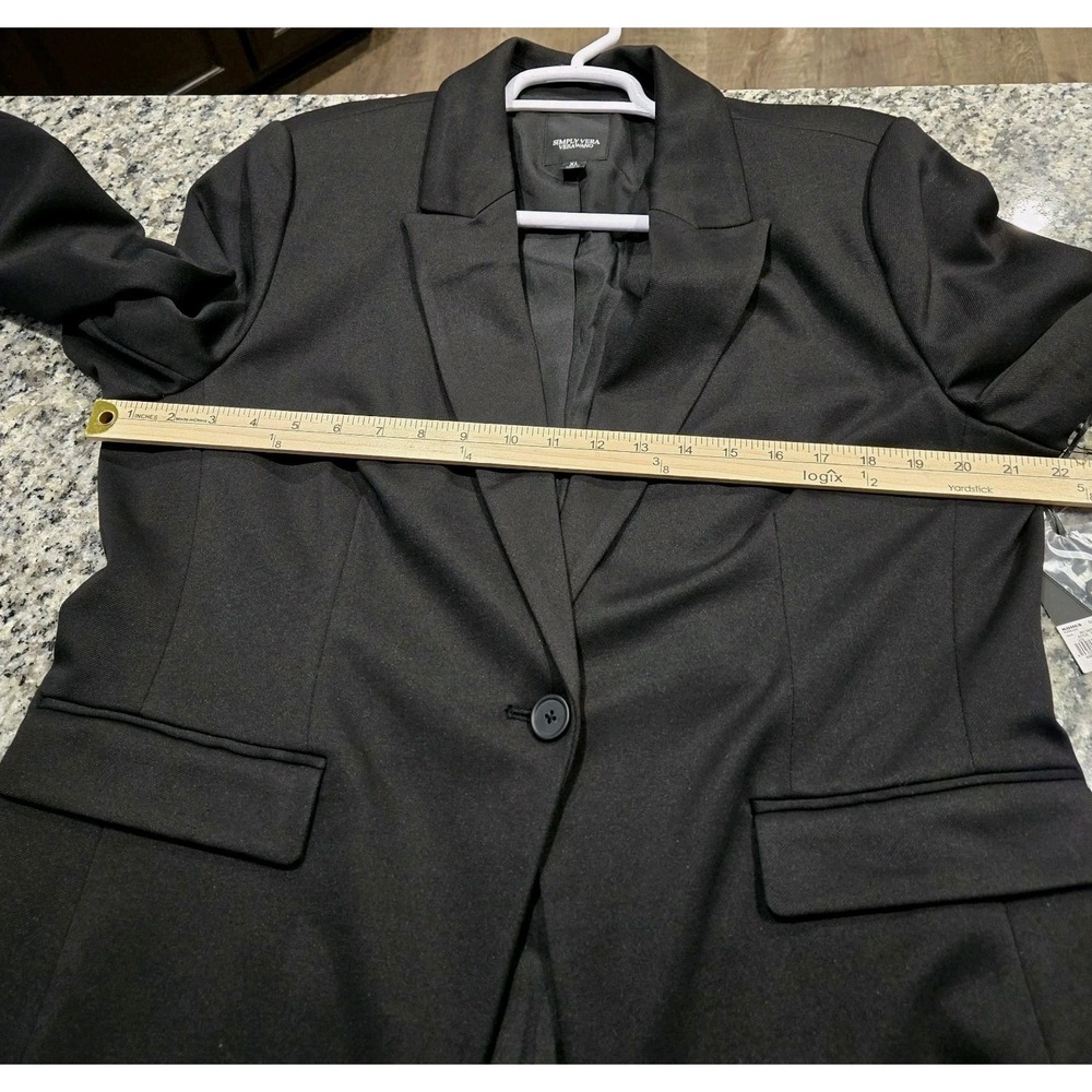 Simply Vera Wang XL Black Blazer Jacket NWT‎ Business Wear - Picture 14 of 14